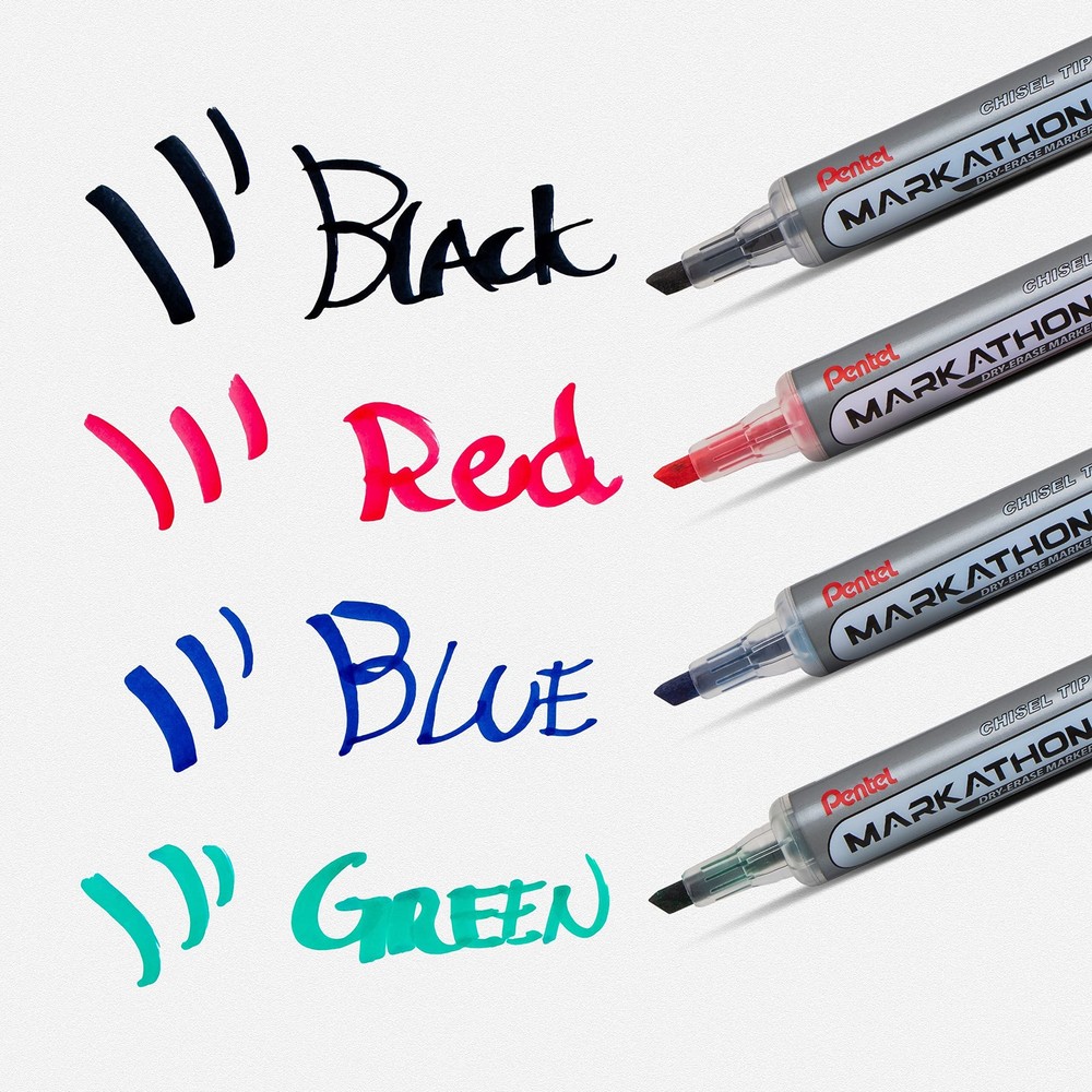 Markathon Pump Dry Erase Markers 4 Count Assorted Inkjector System