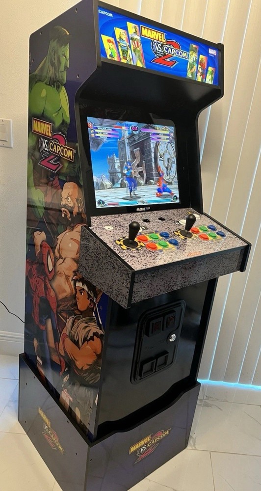 Marvel vs Capcom 2 w/ Lit Marque - Arcade1Up Riser  Included 🔥 VERY RARE