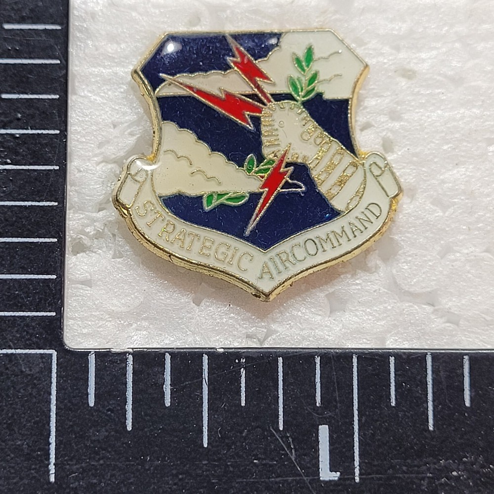 STRATEGIC AIRCOMMAND HAT LAPEL PIN PIN BACK USED (FF3261)