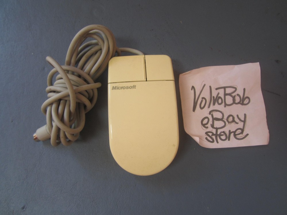VNTG MICROSOFT 31660 PS/2 COMPATIBLE 2-BUTTON Wired Mouse - Tested & WORKS