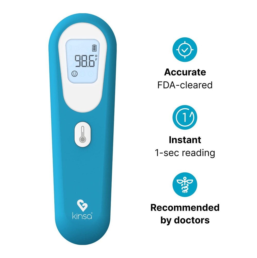 Kinsa QuickScan Smart Thermometer - No-Touch, Contactless Digital Forehead