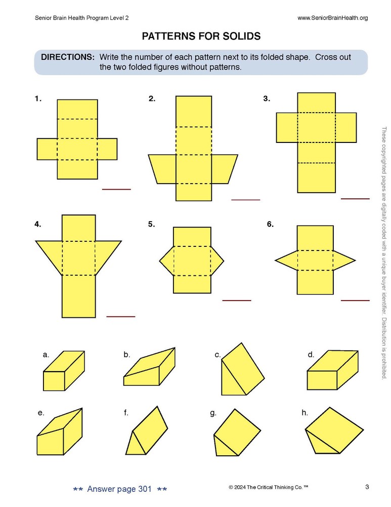 Senior Brain Health Research-Based Problem-Solving Puzzle/Activity Level 2 Book