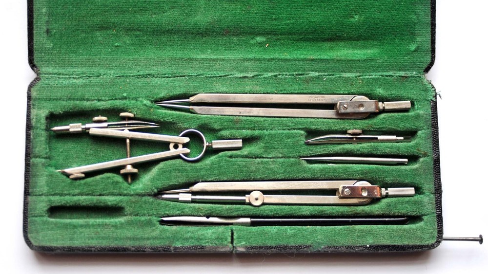 Vintage Compass Set by Alpha Precision Instruments, Bavaria, Germany, Set No. 7