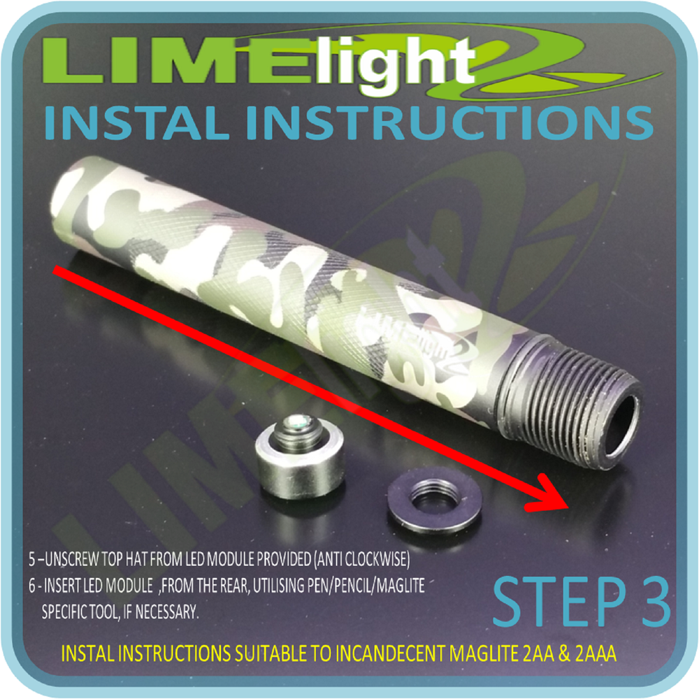 MAGLITE MINI 2AAA LED UPGRADE INC SWITCH ASSEMBLY REFLECTOR 247lm DIMMABLE BULB