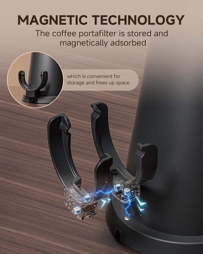 Coffee Grinder with 75 Settings Burrs Quiet Anti-Static Vacuum Container