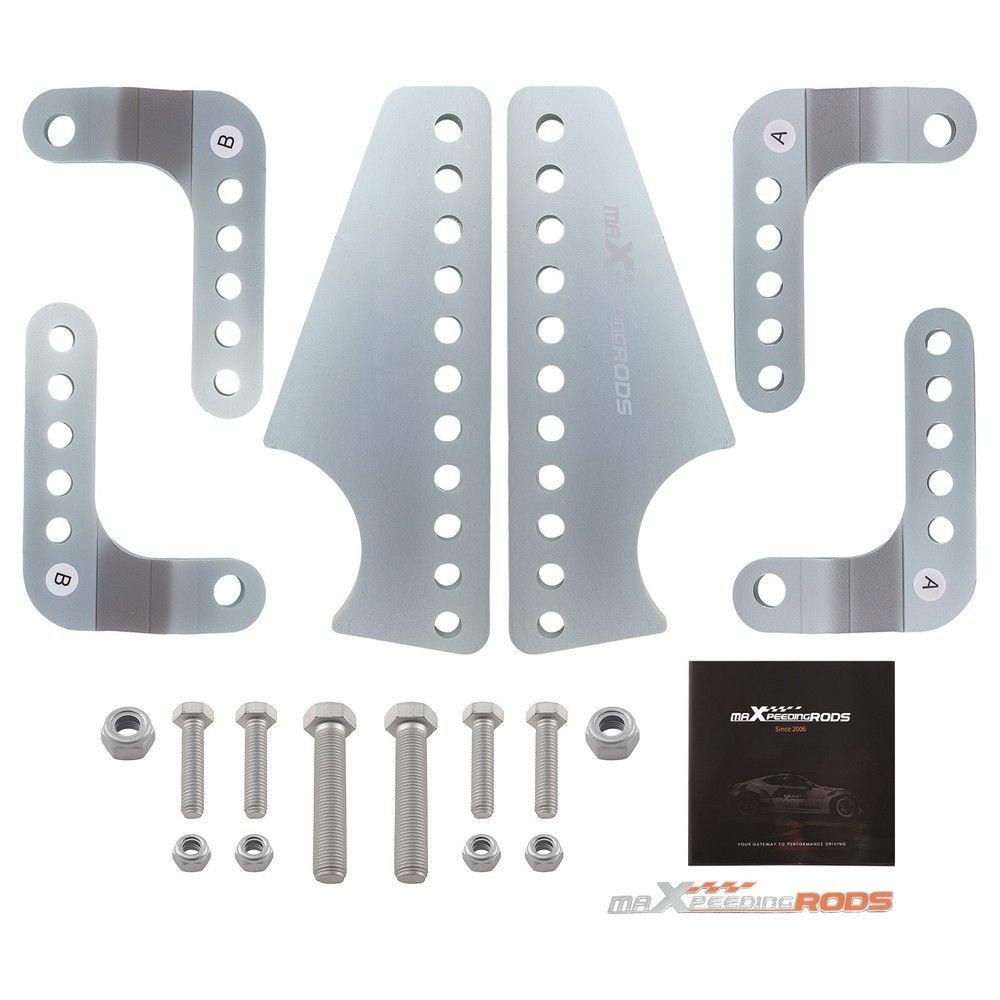 Adjustable Lower Brackets Coil Over Shock Mount Kit for 3" Axle Tubes Universal