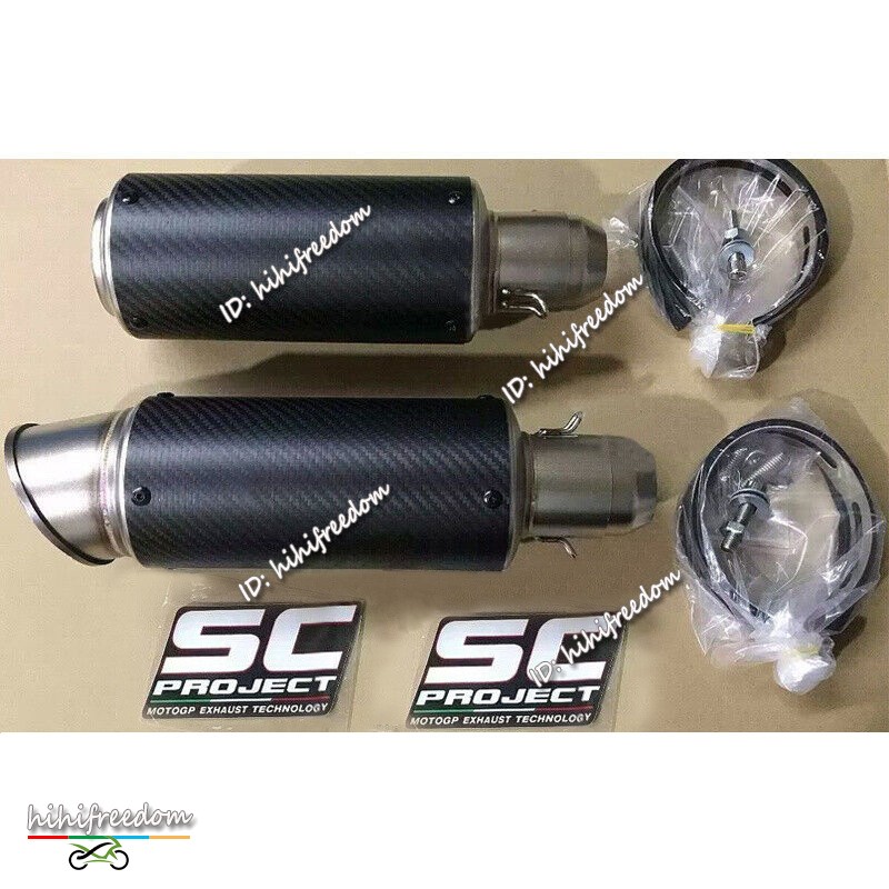 For Kawasaki Ninja ZX10R 2021-2025 Exhaust Link Pipe Slip-on 51mm Carbon Muffler