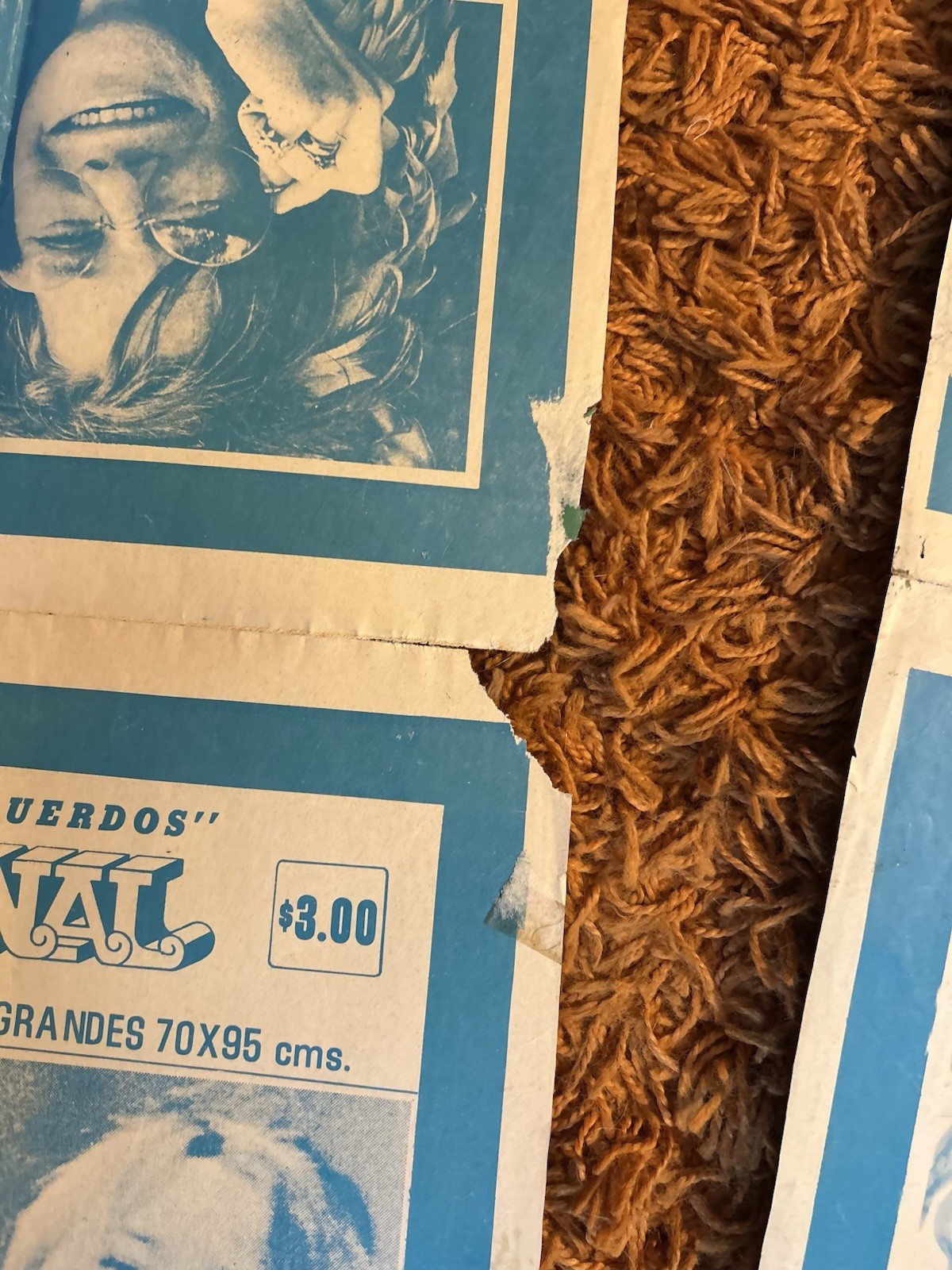 Janis Joplin Large Vintage Poster Memorial Spanish Magazine SEE CONDITION