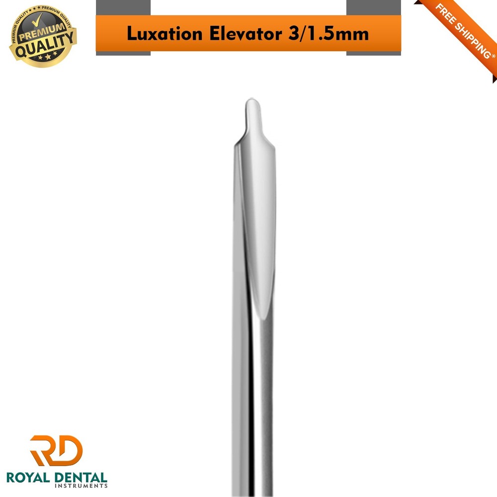 Dental Luxating Root Tip Extraction Elevator Plastic Handle 3/1.5mm Straight