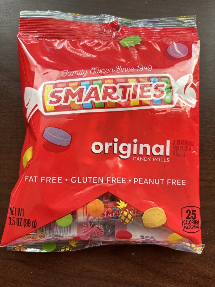 2 Smarties Candy Rolls Original Fruit Flavored Candy