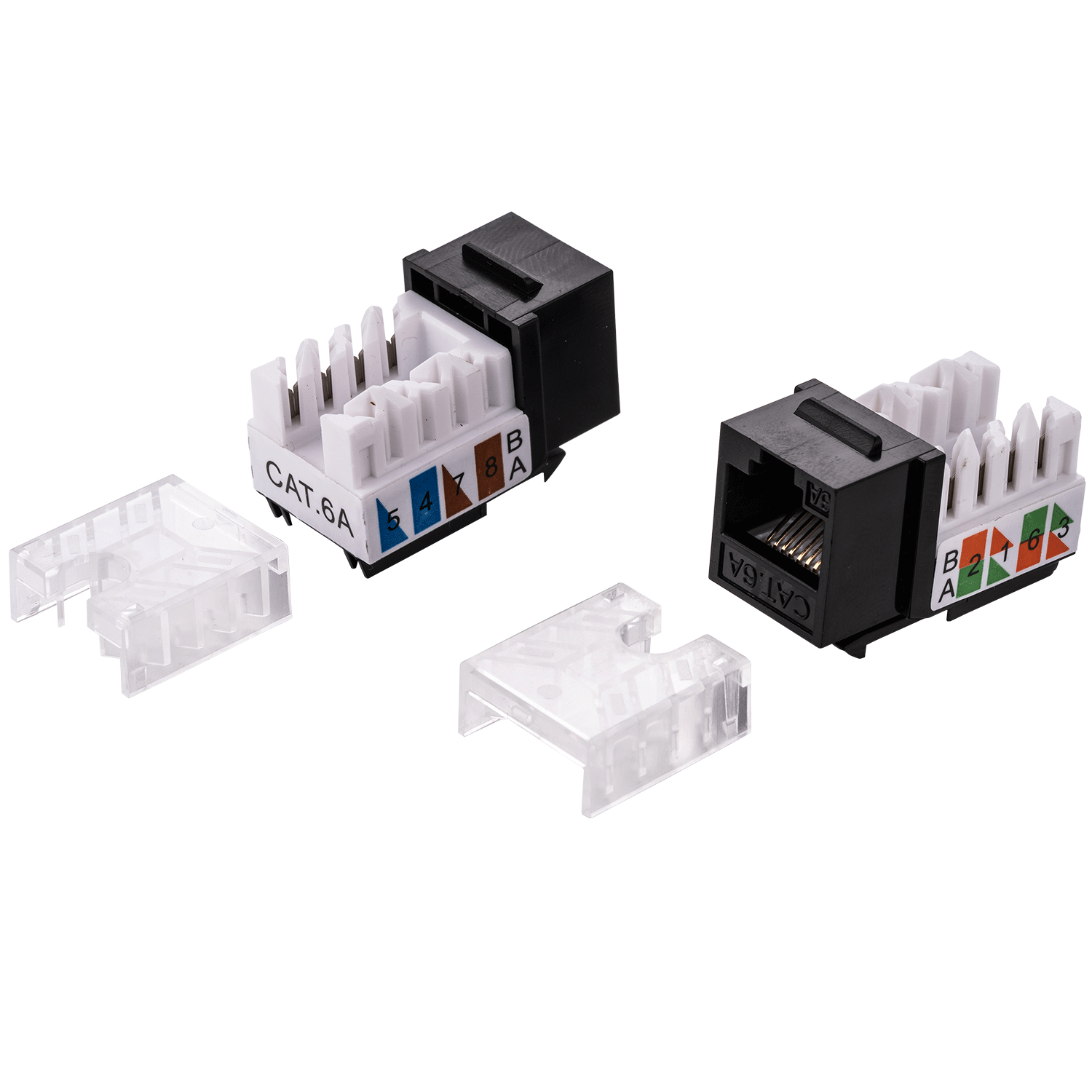 CAT6a Keystone Jack Ethernet 110 Punch Down Tool Network 45 Degree 8P8P RJ45 Lot