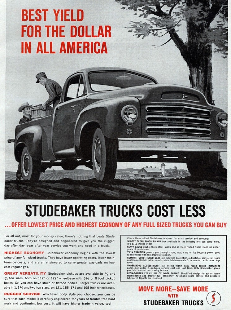 1959 Studebaker Pickup Truck 4E Original Print Ad