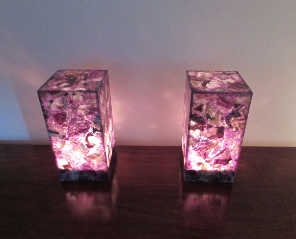 Genuine Amethyst slab lamps