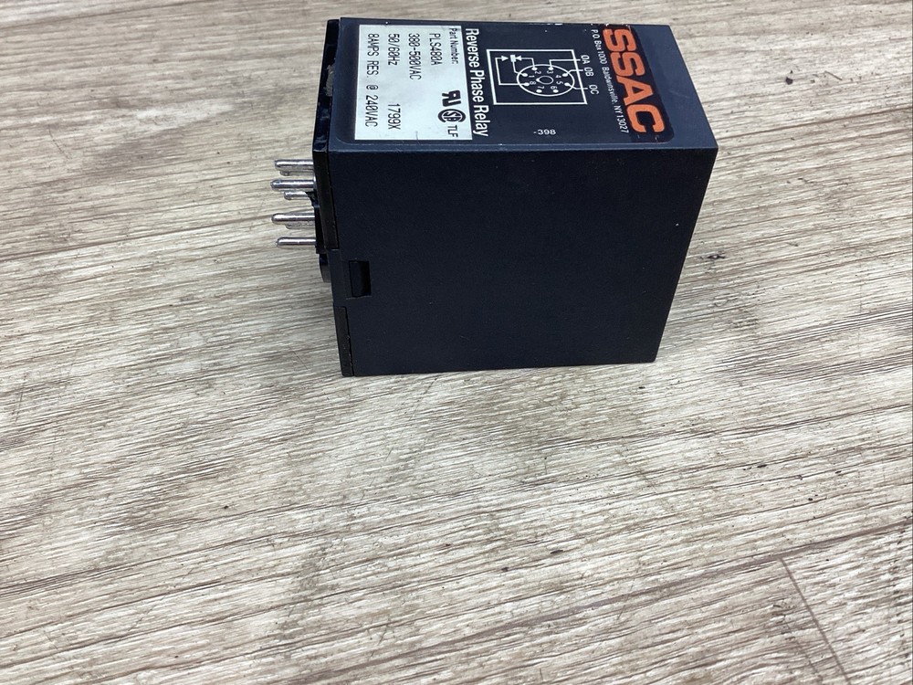 SSAC PLS480A REVERSE PHASE RELAY #822M15