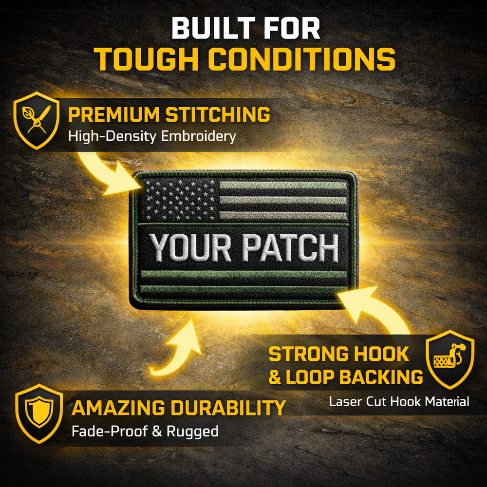 Gorilla Strength Morale Patch 3x3 Hook and Loop Tactical Embroidered Gym Bag