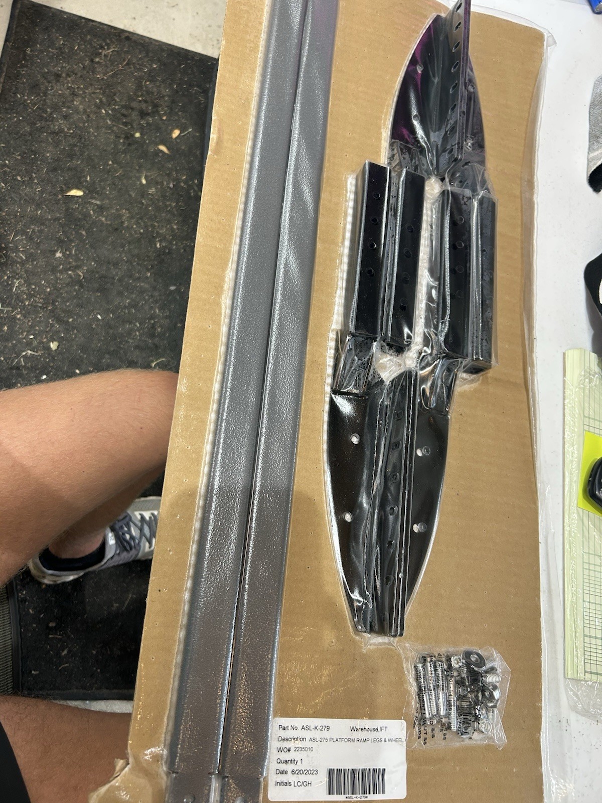 Bruno ASL-275 Electric Lift Platform Extension Wheel Cradle Bar