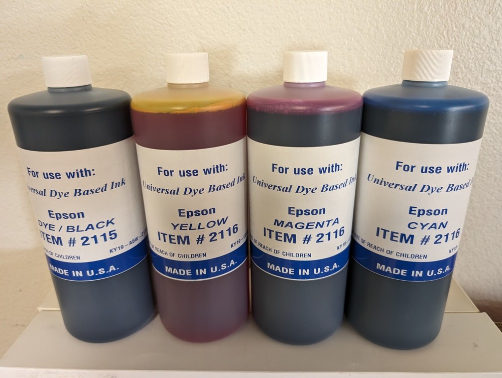 COMPATIBLE EPSON DYE INK BULK REFILL WorkForce ST-C5000 SUPERTANK CYMK