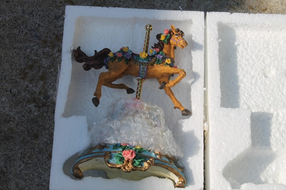 World Showcase Gift Collection Carousel Horse Clock