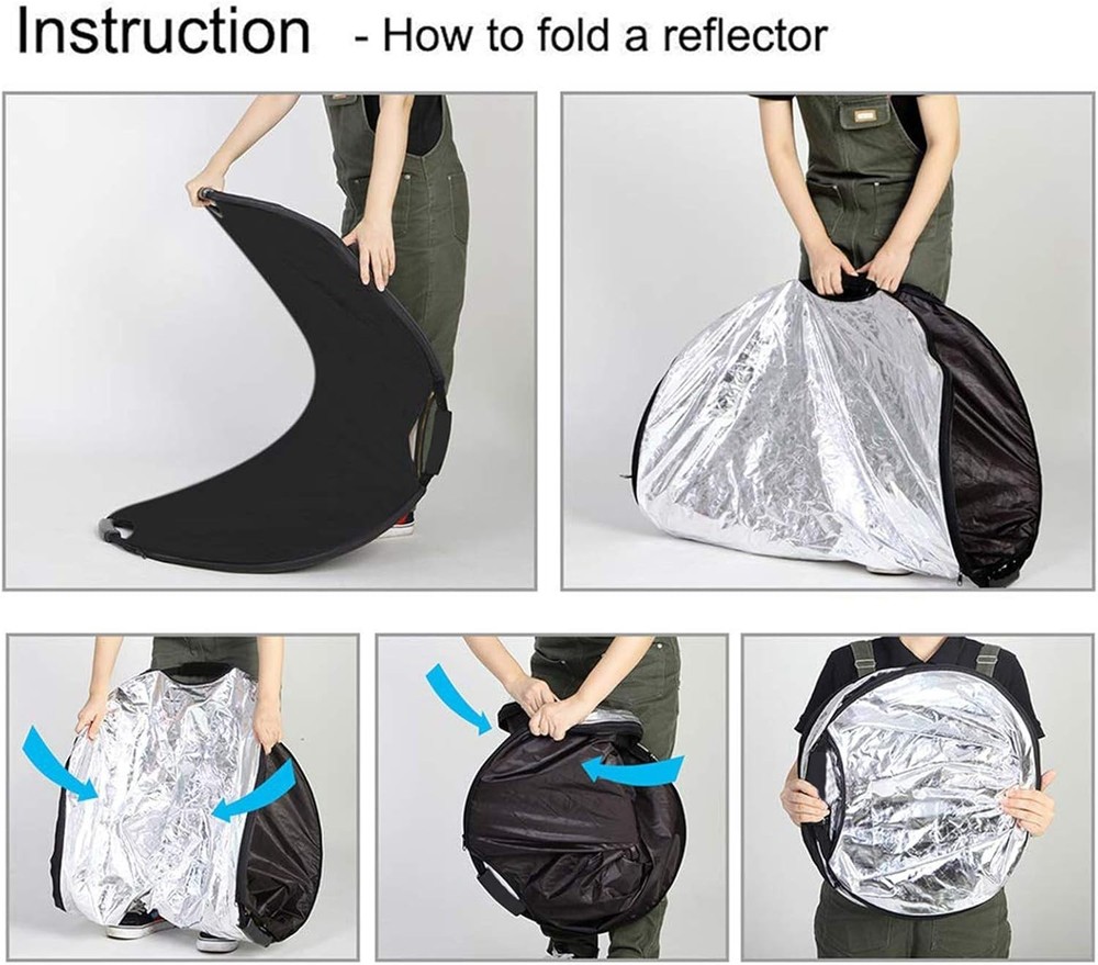 Oval Photography Reflector 59x78 inch Multi-Color Studio Light Diffuser