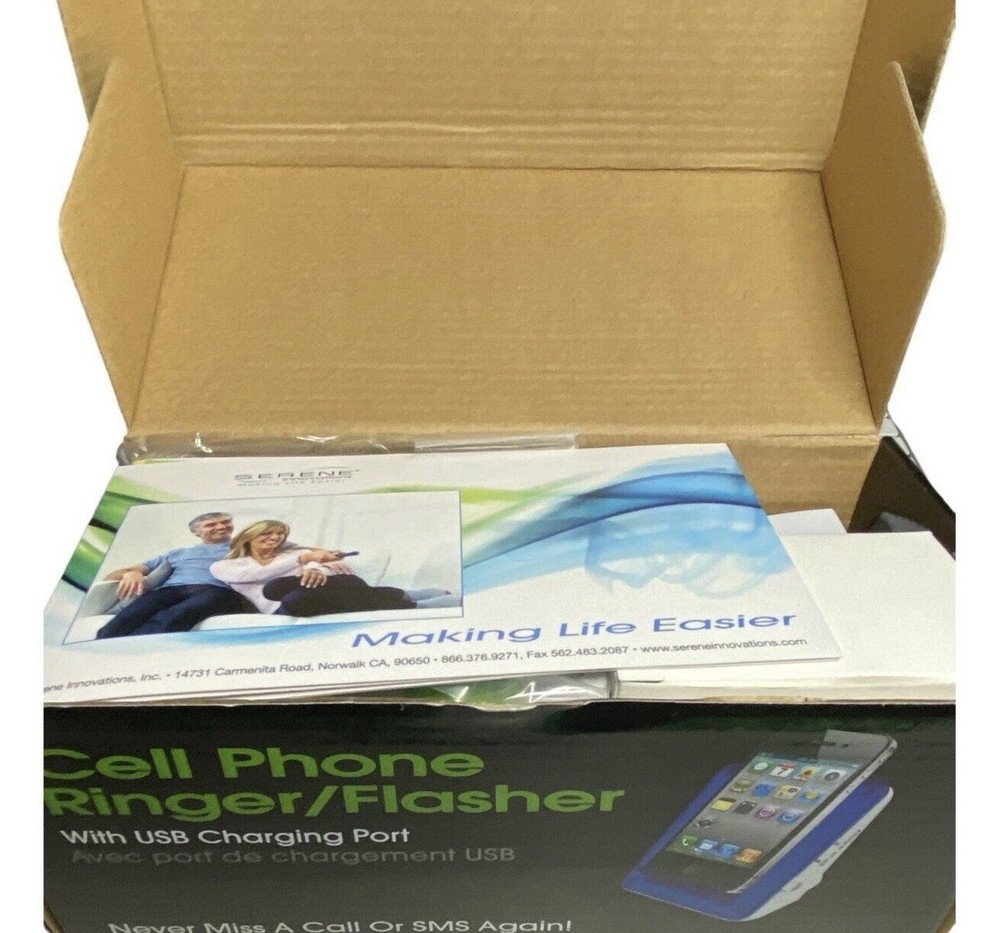 PF-200 Cell phone Ringer/Flasher- LOUD Amplifier- Open Box, Complete