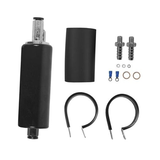 Universal External Inline Performance Fuel Pump Black 255LPH Replacement For