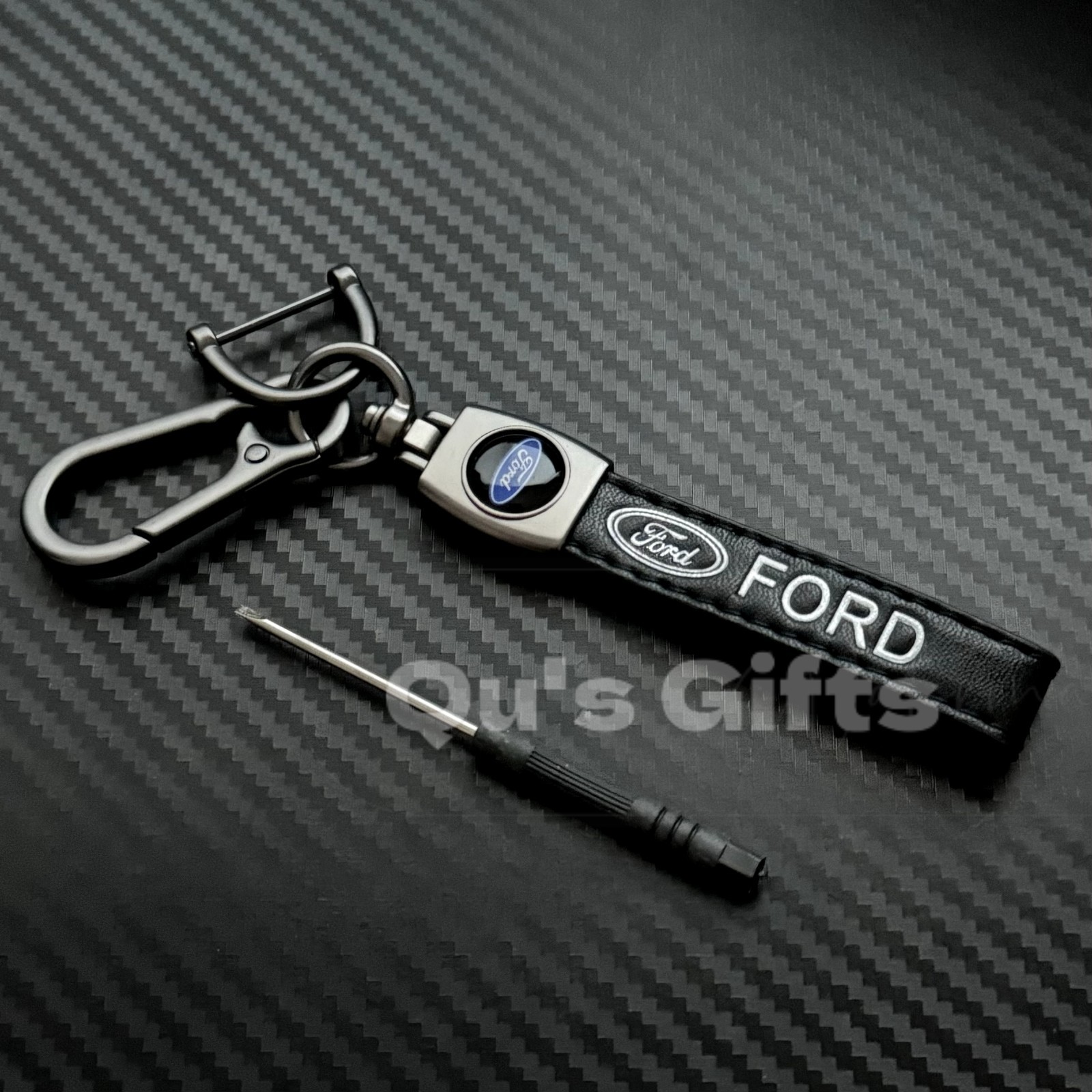 Ford Genuine Leather Keychain US Seller Free Shipping