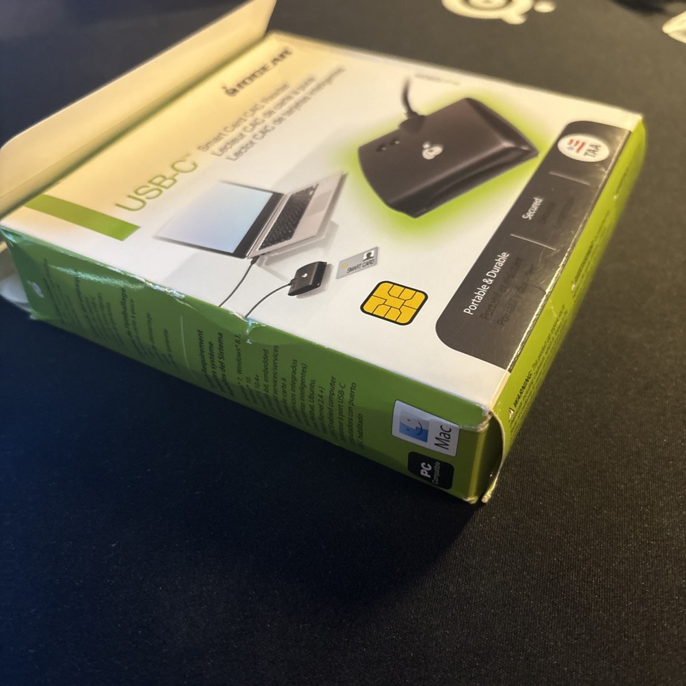 iogear usb-c smart card cac reader TAA compliant New Open Box