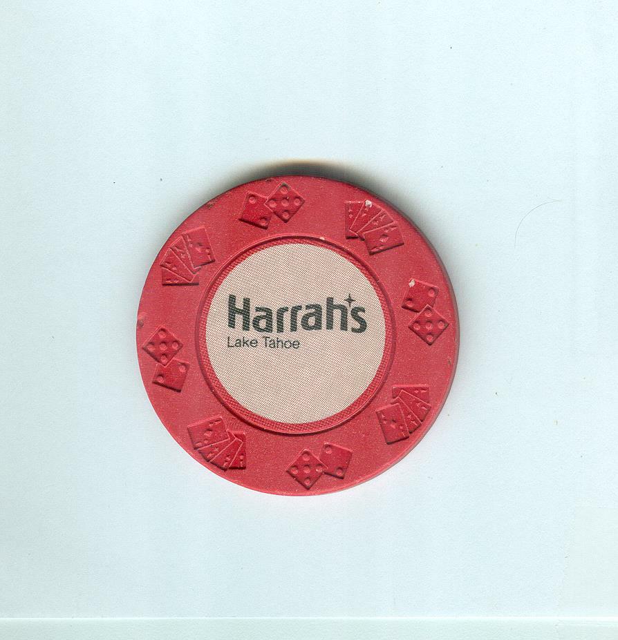 HARRAH'S CASINO CHIP--- ROULETTE--LAKE TAHOE