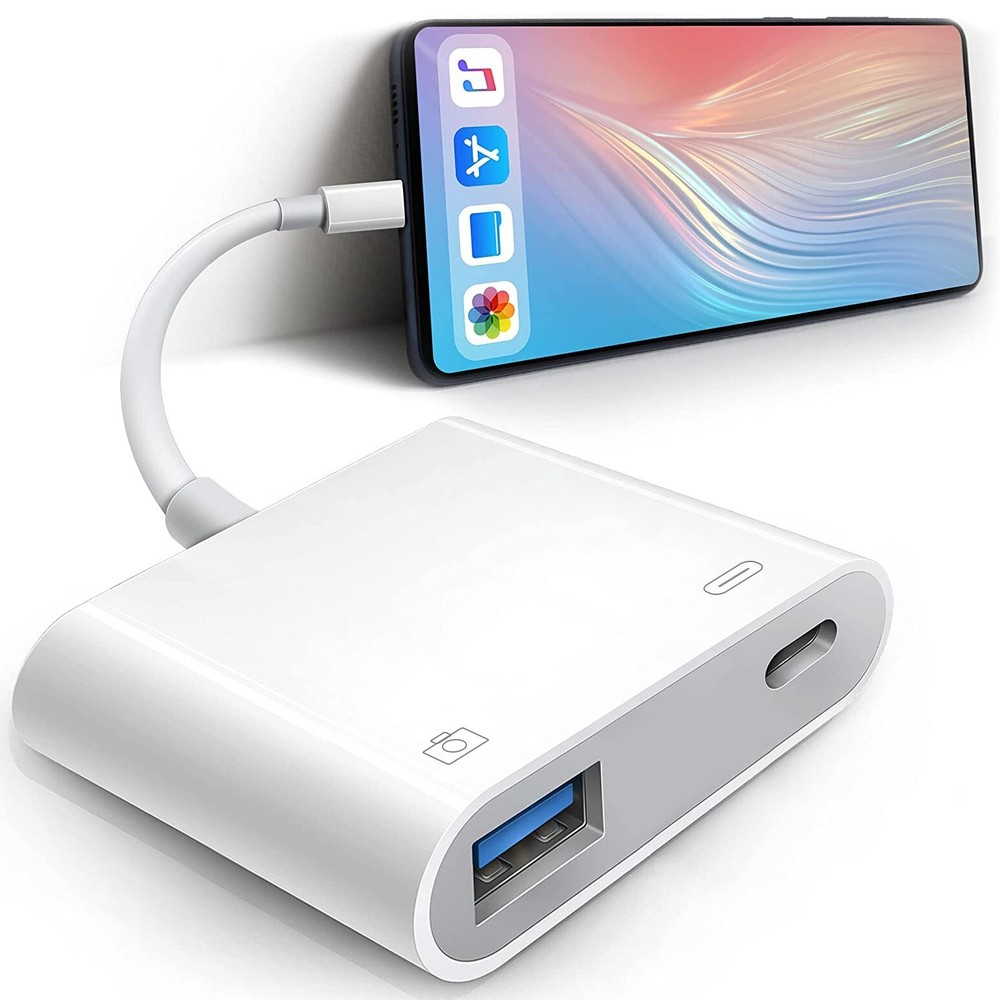 iOS14 + Supported, USB OTG Adapter for iPhone 12/Mini/Pro to Connect Hubs, MIDI