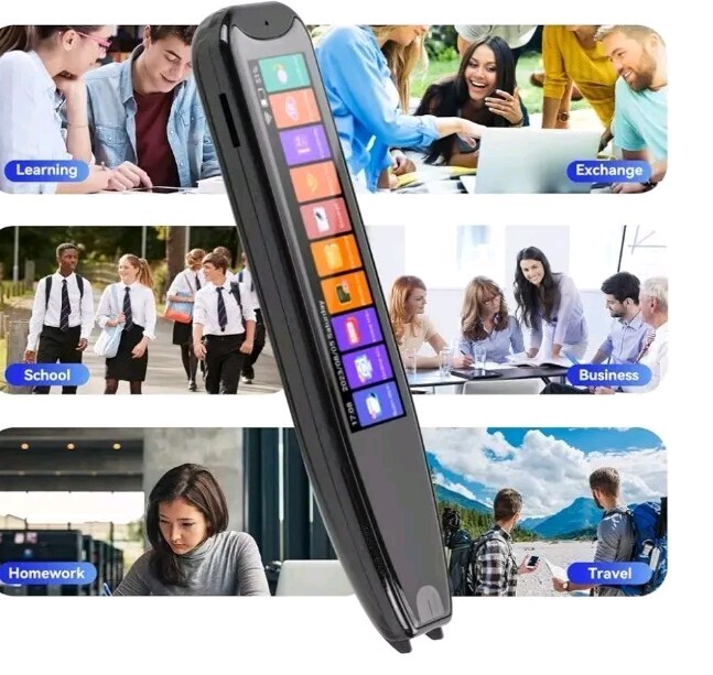 Upgraded Scan Reader Pen • 134 Language Translator Device • Black