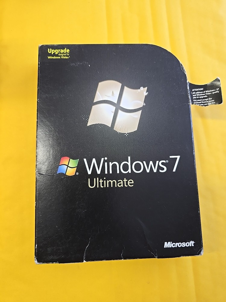 Microsoft Windows 7 Ultimate 32/64 Bit DVD -Full Retail Version