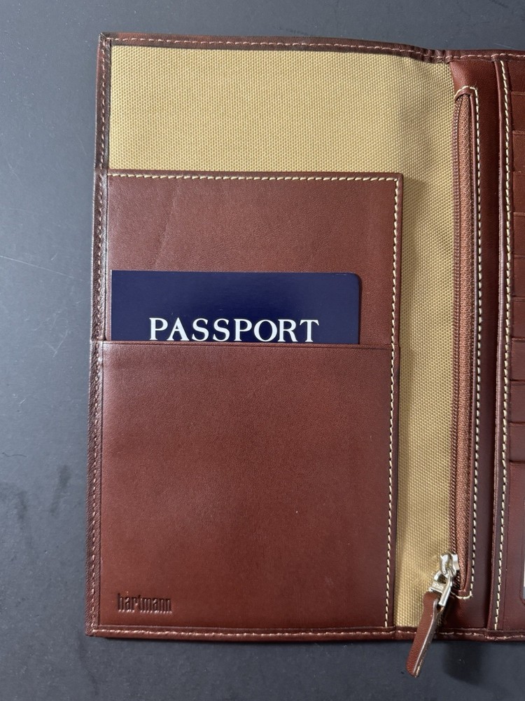 Hartmann Zip Around Passport Pocket Travel Case