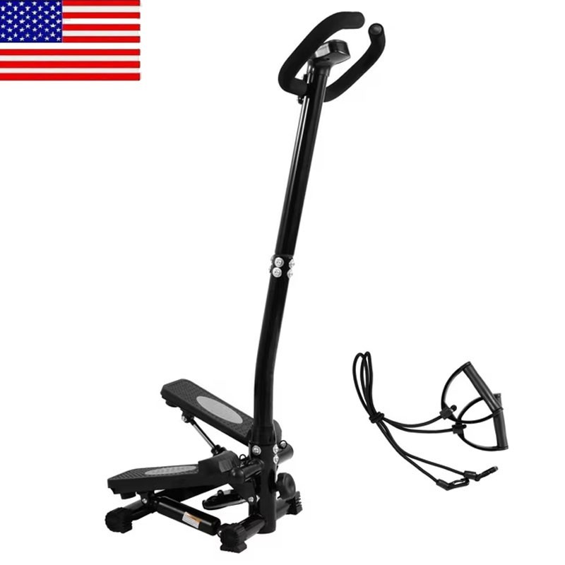 Portable Mini Steppers with Handlebar Stair Steeper with Resistance Bands 330lbs