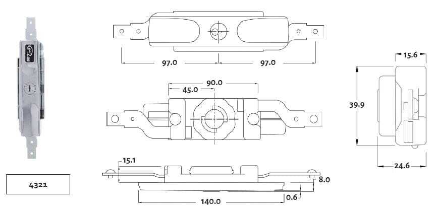 Lenlok Garage Roller Door Lock 4321