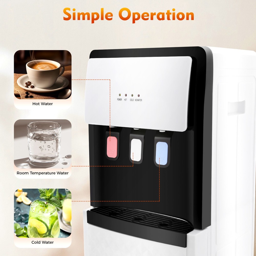 Bottom Loading Water Dispenser, Hot&Cold Water Dispenser w/3 Temperature Setting