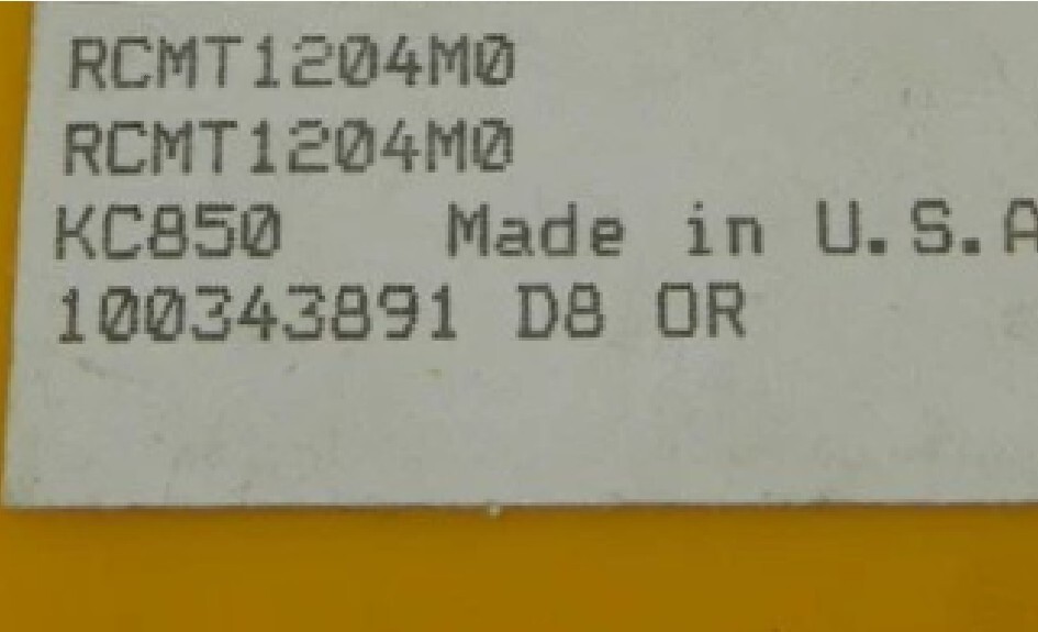 10 PCS  ORIGINAL  INSERTS     RCMT1204M0 KC850