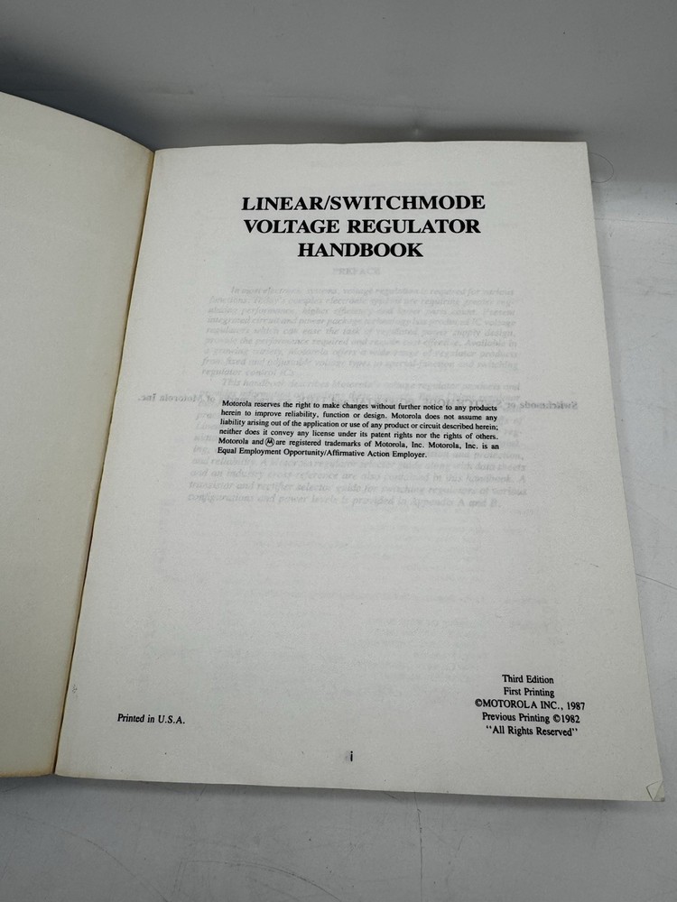 MOTOROLA Linear/Switchmode Voltage Regulator Handbook + Rectifiers & Zener Data