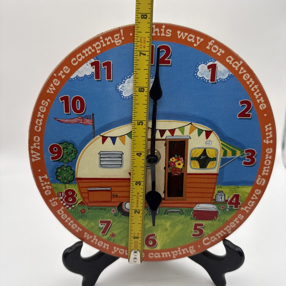 Andrew Philips Abbey & CA Gift Clock-Camping Scene, One Size, Multicolored
