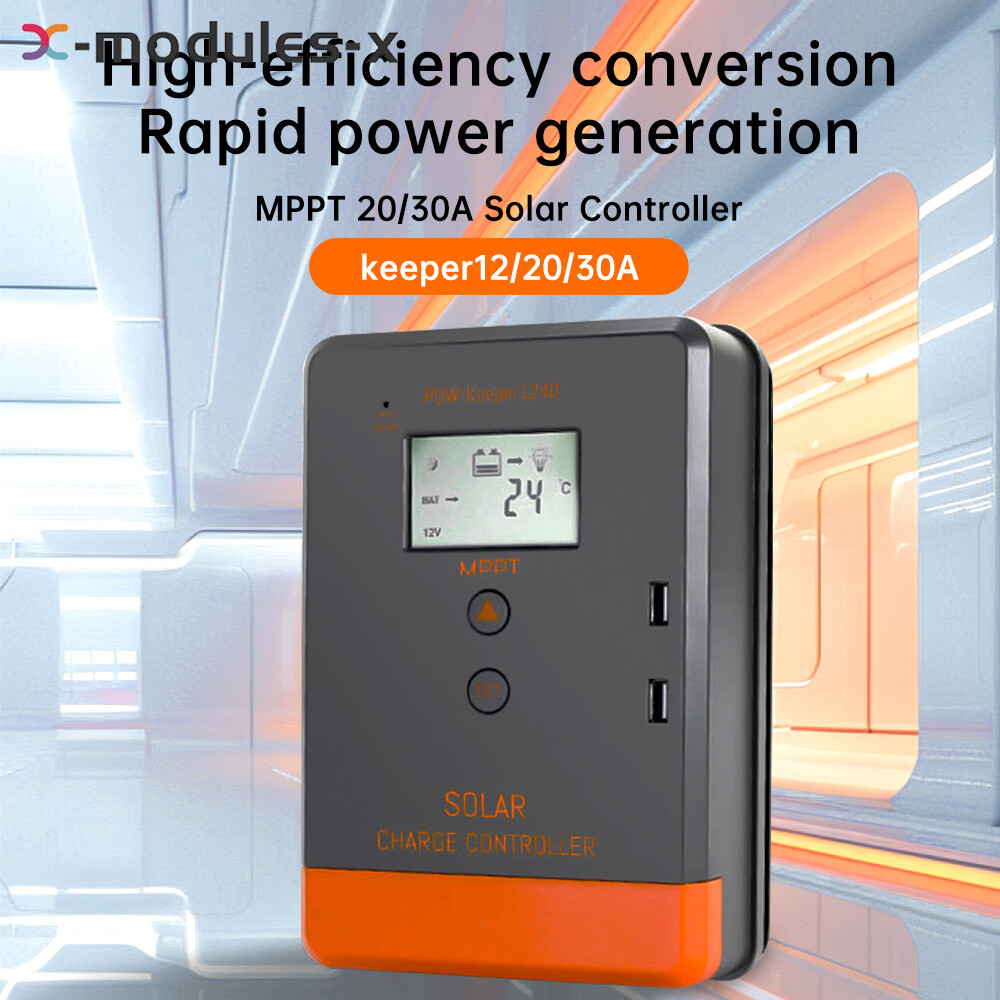 MPPT 30A 20A Solar Charger Controller 12V 24V Solar Panel Regulator LCD Dual USB
