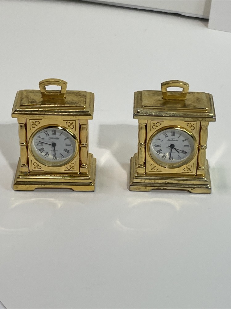 Mini Sunbeam Mantle Clocks- 2- Not Working or needs batteries