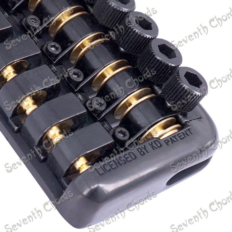 6 String Saddle Headless Guitar Bridge Tailpiece Worm Involved String Device