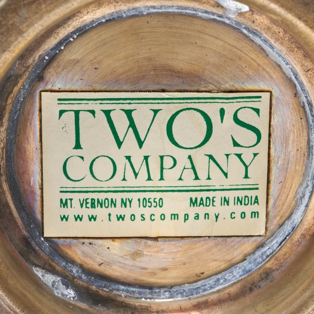 Twos Company Vintage Silverplate Embossed Goblet Tumblers Vases 4"