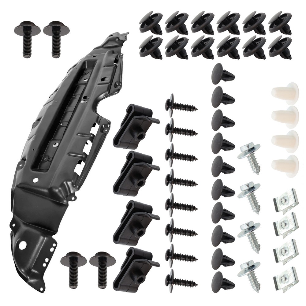 Front Engine Splash Shield & 50Pcs Under Mudguard Clips Screws Kit For Toyota