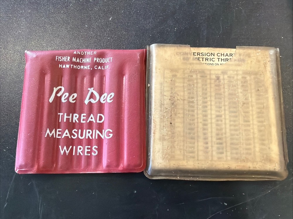 MACHINIST LATHE MILL  Pee Dee Thread Measuring Wires Gages