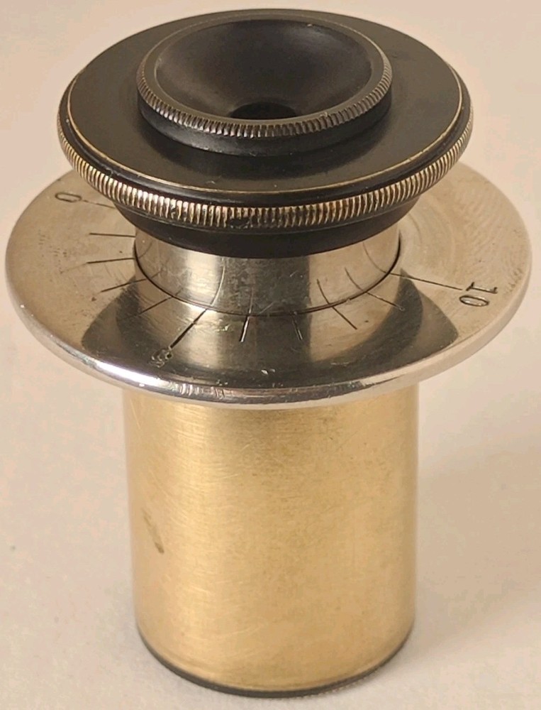 ANTIQUE STEEL/BRASS PROJECTION MICROSCOPE EYEPIECE