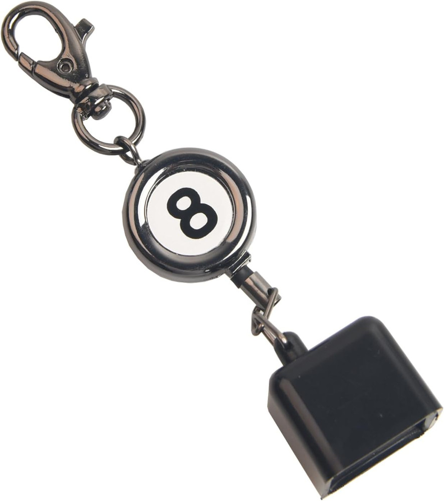 Billiard Chalk Holder，Pool Chalk Holder with Retractable Key Ring,Pool Table Acc
