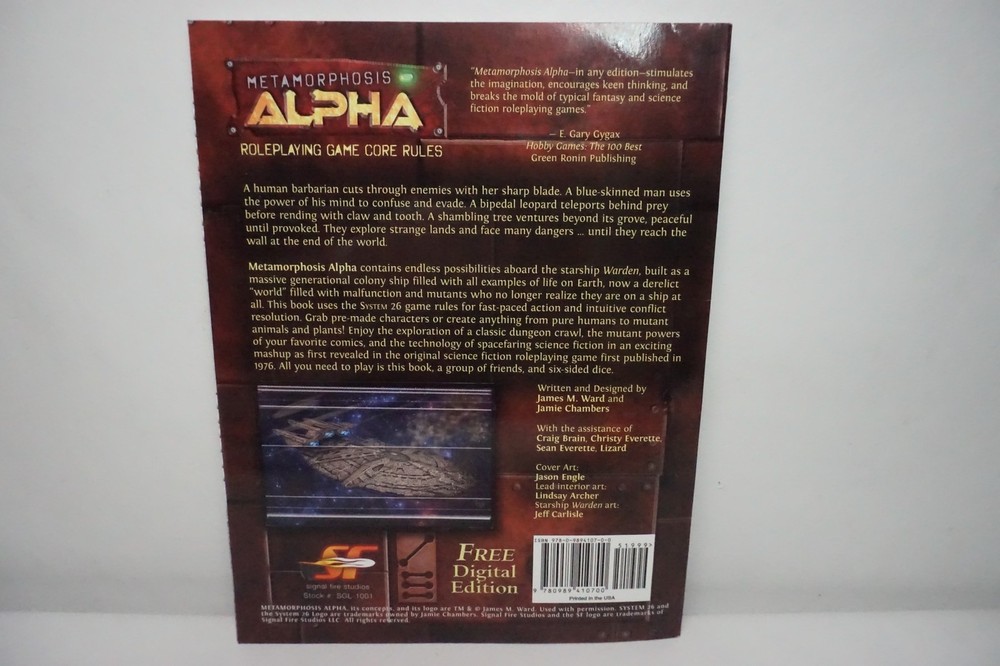 Metamorphosis Alpha RPG - 2016 - Signal Fire Studios