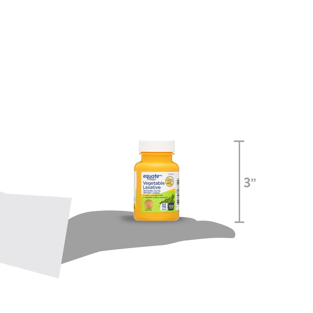 Equate Natural Vegetable Laxative Sennosides Tablets - 100 Count