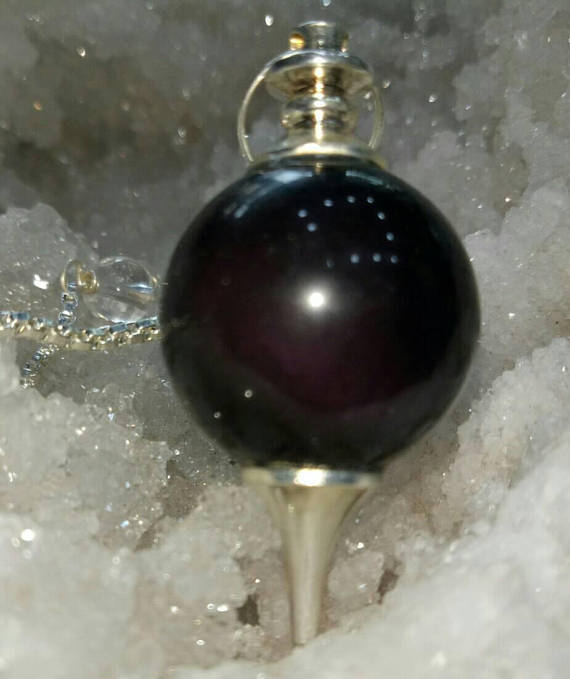 Rainbow Obsidian Pendulum Healing Chakra Dowsing Sphere Pendulum