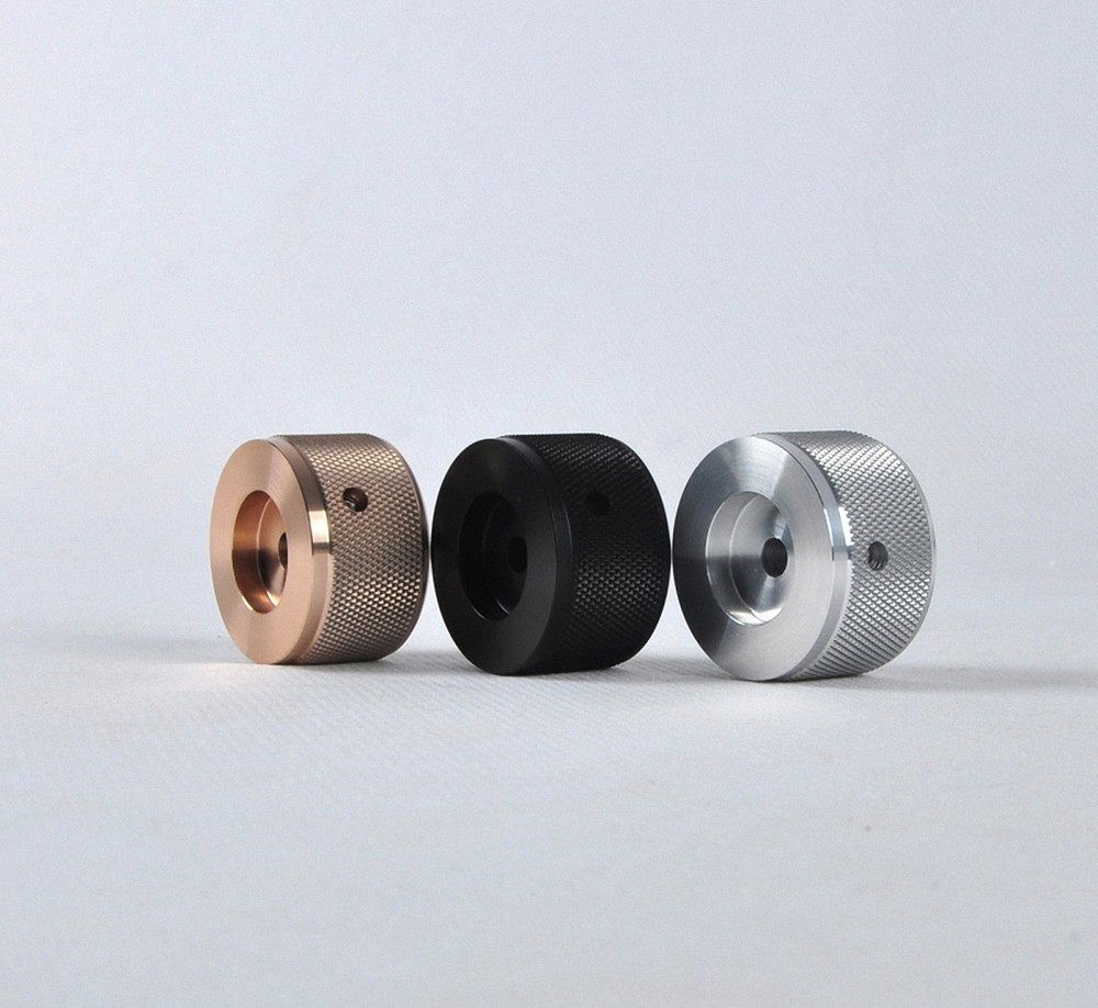 1PCS Aluminum knurled silver 38*22 DAC/Amplifier solid volume potentiometer knob